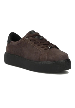 Filippo Skórzane Półbuty Sneakersy Na Platformie Brązowy DP6119-26-BR-BK