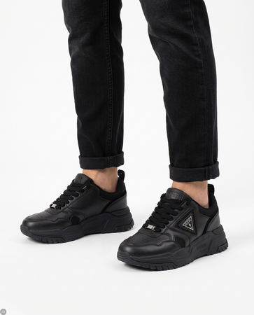 Guess Helo Platform Lace-Up Sneakers Black FMFHEL-ELL12-BLK