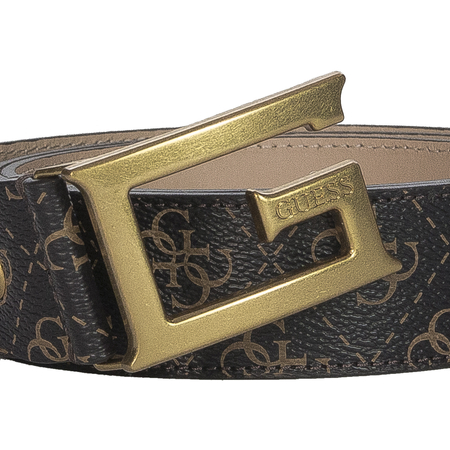 Guess Pasek damski Brown Logo BNL brązowy