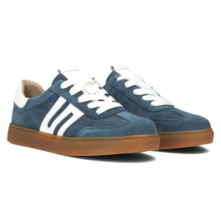 Filippo Sneakersy Damskie Skórzane Niebieskie