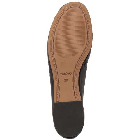 Inuovo Women's Leather Ballerinas Black