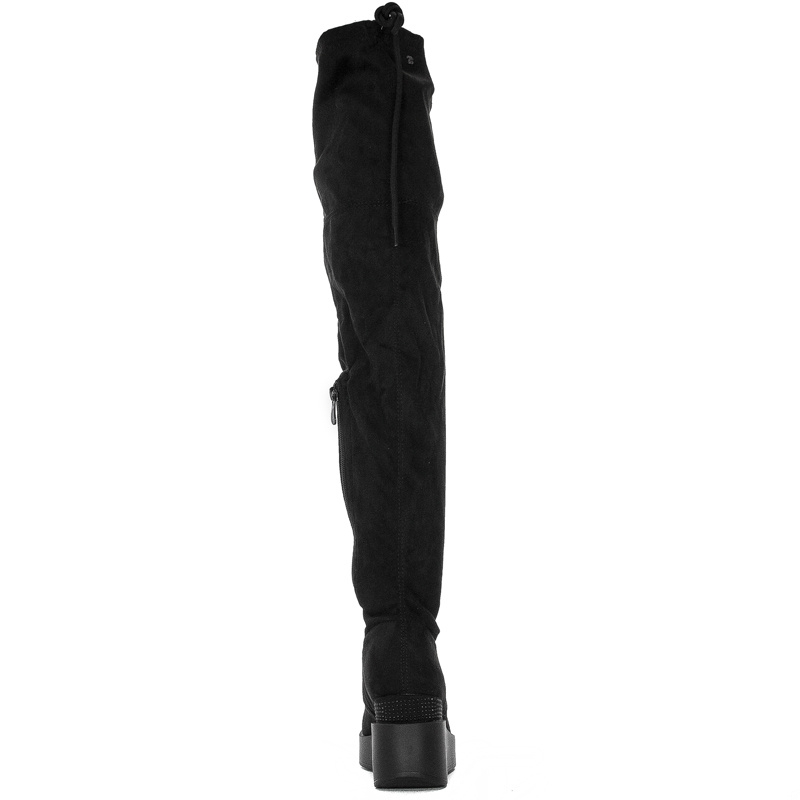 Kozaki T.Sokolski HX Z21-132 BLK marszczone za kolano Czarne