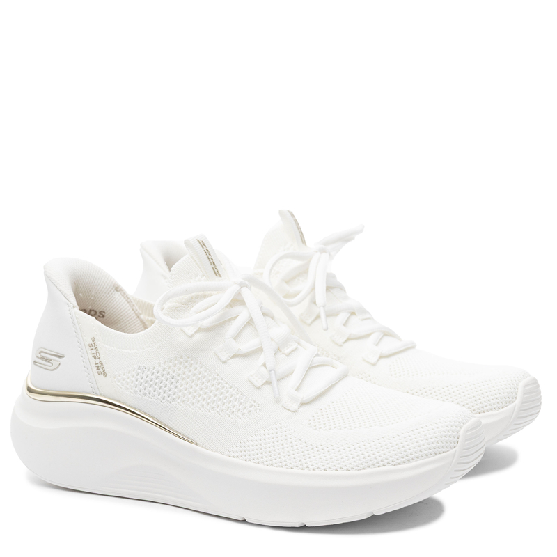 Skechers Bobs Sport Slip-ins Platform Sneakers White 117617-WHT