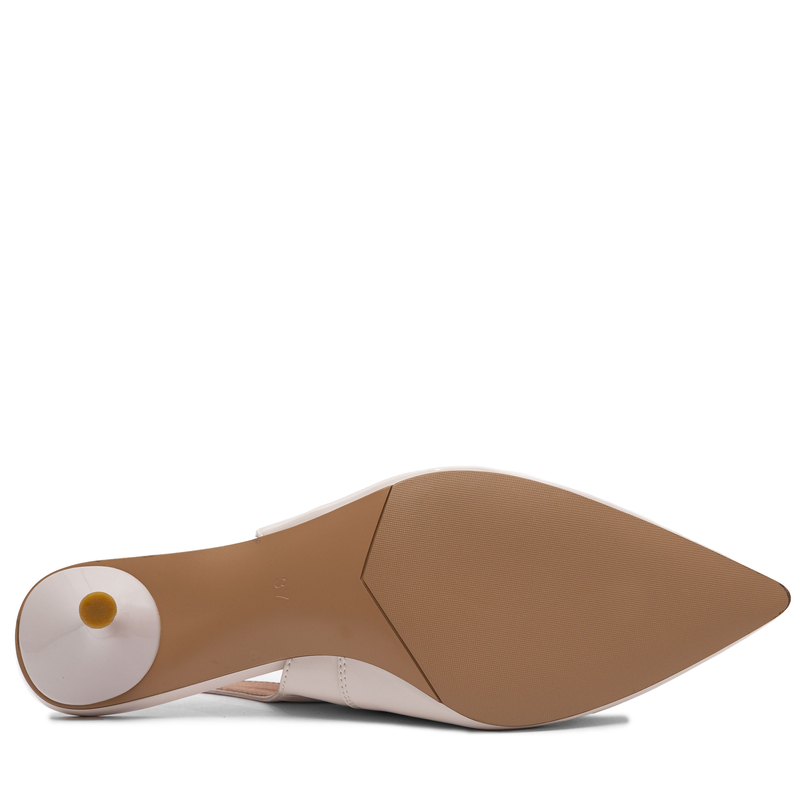 Maciejka Leather Slingback Pointed-Toe Court Shoes 6 cm Heel Beige K7448-04/00-1