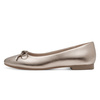 Tamaris Women's Gold Ballerina Flats with Bow 1-22105-44