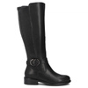 Filippo Leather Knee-High Boots With Elastic Shaft Insulated Black DKZ743725BK