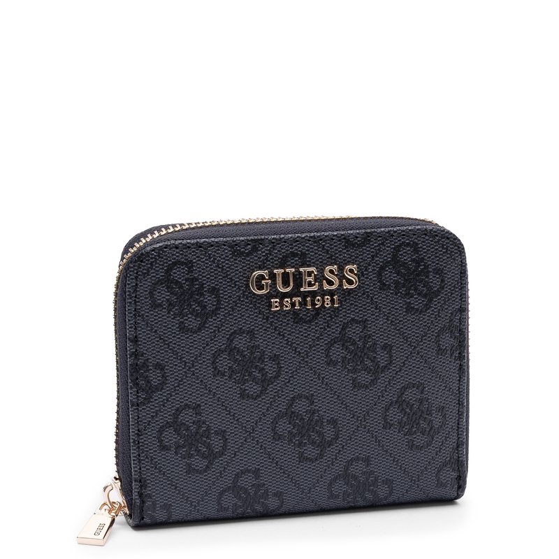 Guess Elegancki Zapinany Na Zamek Portfel Damski Czarny SWSG7459137-COAL