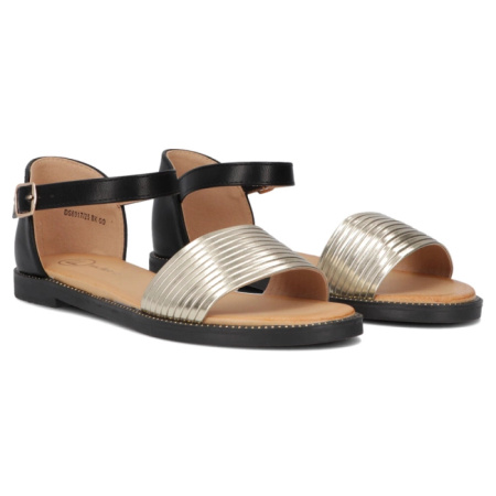 Filippo Women's Flip-Flops Gold Black