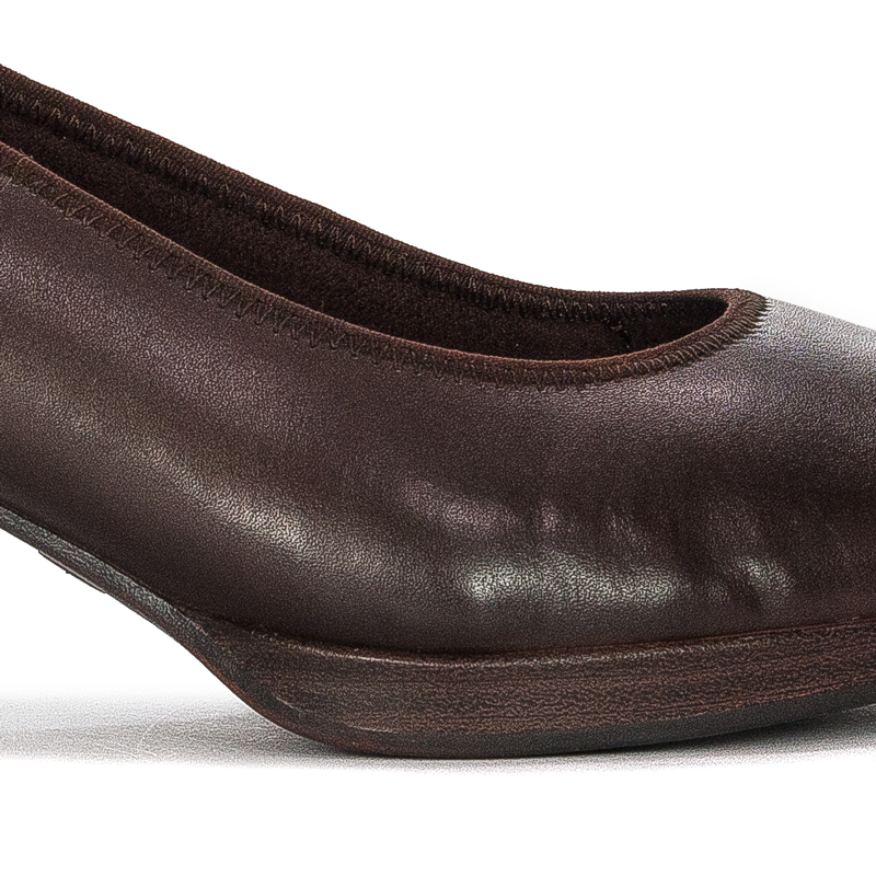 Tamaris Czółenka damskie skórzane Mahogany Comb brązowe