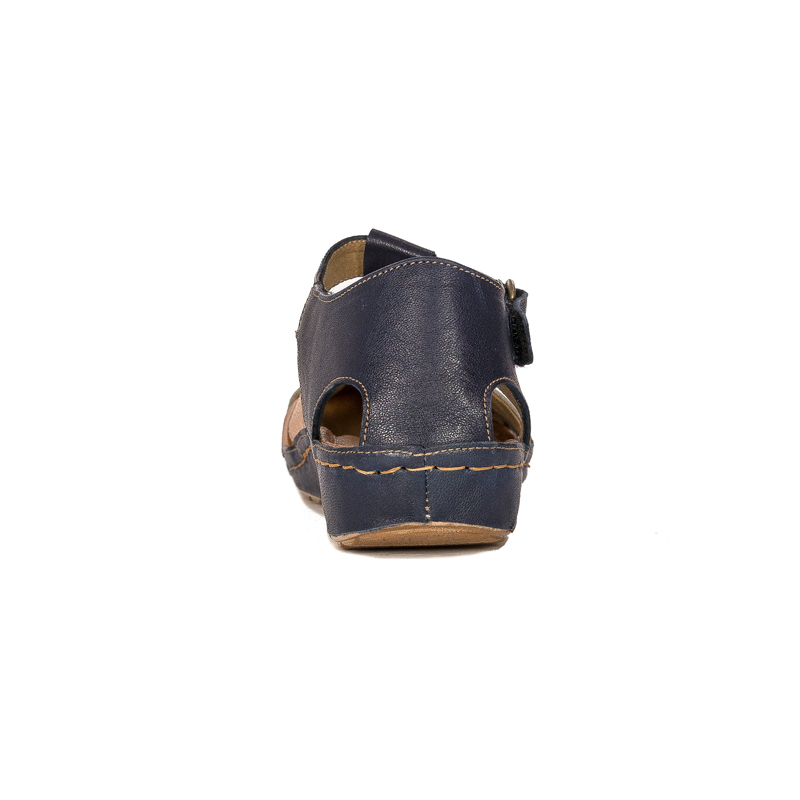 Maciejka Navy Blue Leather Sandals