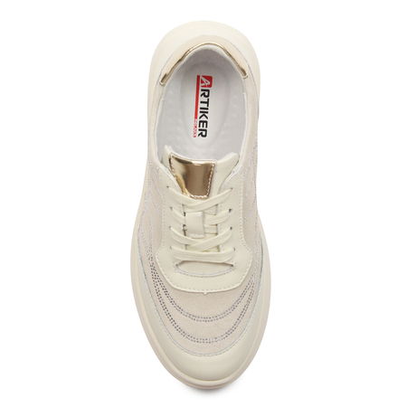 Artiker Beige-Gold Women's Sneakers