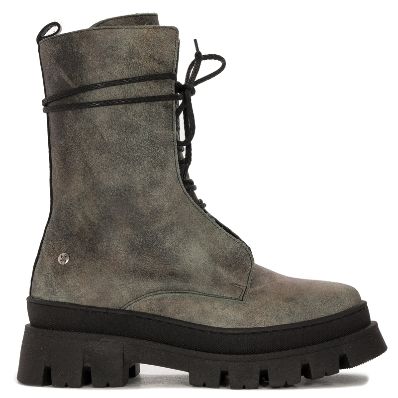Maciejka 05693-09/00-3 Green Lace-Up Boots