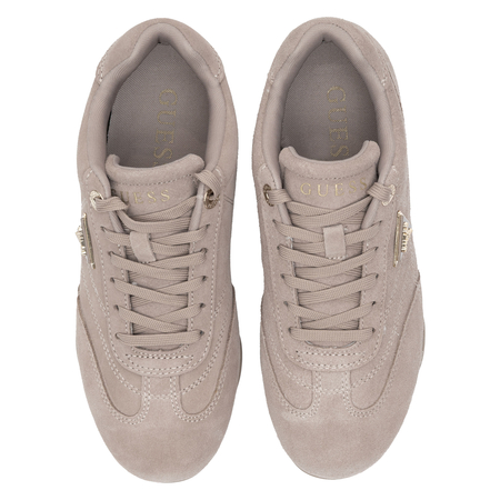 Guess Zamszowe Sneakersy Damskie Niskoprofilowe Sznurowane Beżowe FLPGABSUE12 SAND