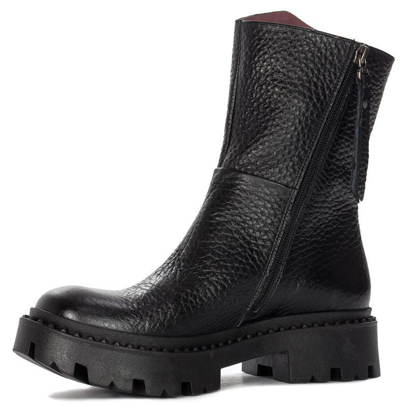 Opra Hana Black Botki Damskie Skórzane