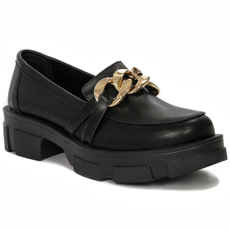 Półbuty Filippo DP3221-22 BK Black Czarne