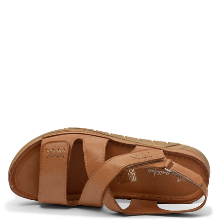 Maciejka Comfortable Leather Sandals With Velcro Ginger L4496-29/00-1