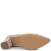 Sergio Leone Pointed-Toe Pumps Block Heel Nude Beige PB414