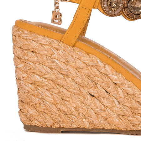 Laura Biagiotti Women Sandals On Heel Yellow