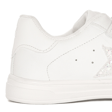 Big Star Children's girls' velcro white sneakers