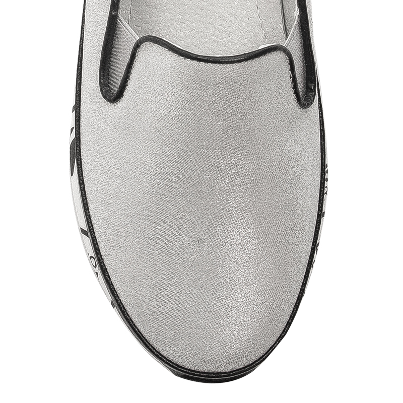S.Barski Women's Low shoes Leather Silver