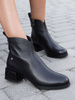 Maciejka Leather Low-Block-Heel Ankle Boots Black N3118-01/00-8