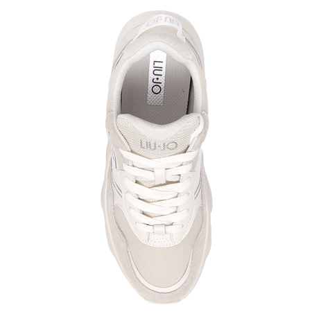 Liu Jo Platform Sneakers Chunky Sole Trainers Beige BF5061-PO304-MILK