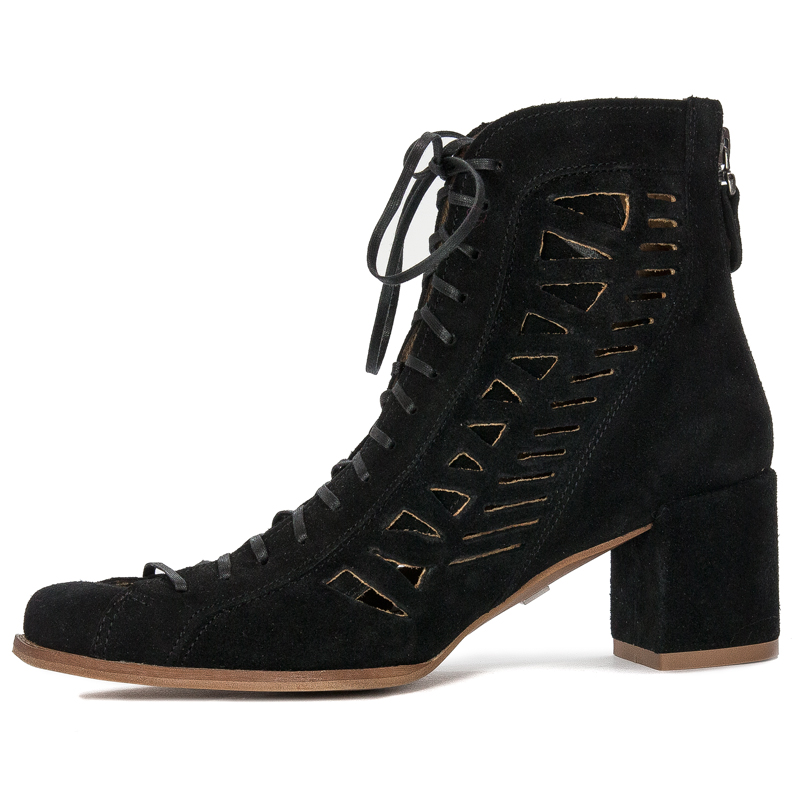 Maciejka Black Women's Lace-Up Boots