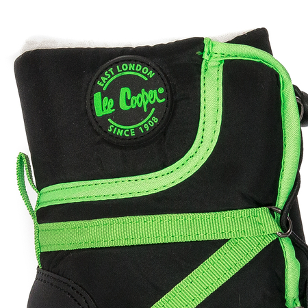 Lee Cooper Śniegowce botki dziecięce chłopięce Black czarne