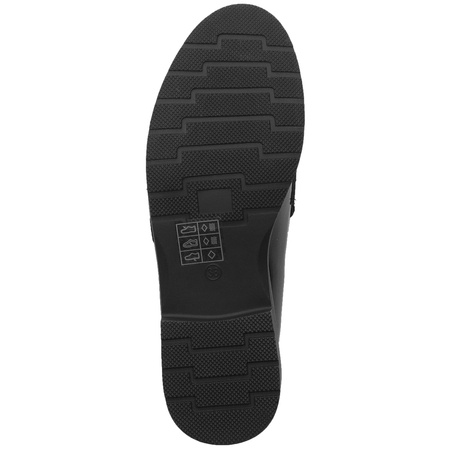 S.Barski Mokasyny damskie Black Patent czarne lakierowane