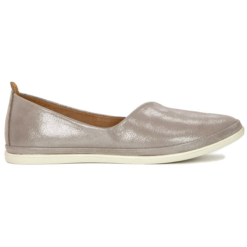 Venezia Półbuty damskie skórzane Esti Mel 1202 Taupe Szary