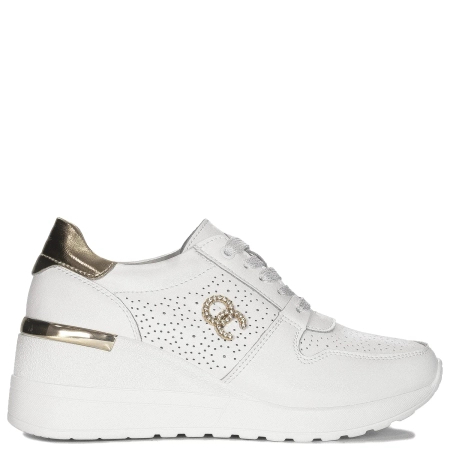 S.Barski Women's Low shoes White-Gold