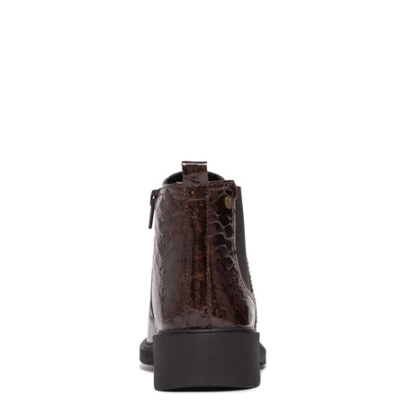 Maciejka Women's Patent Leather Ankle Boots, Brown