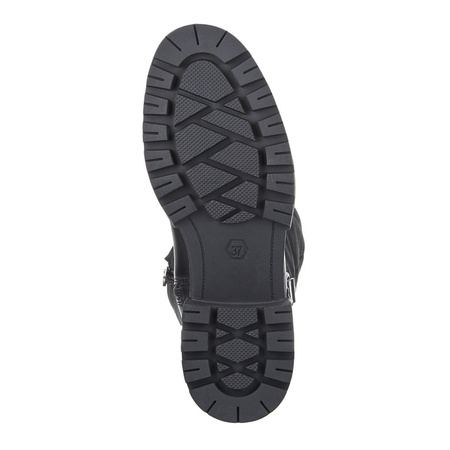 Marco Tozzi Leather Knee-High Boots Warm Lined Black 2-25603-43-098