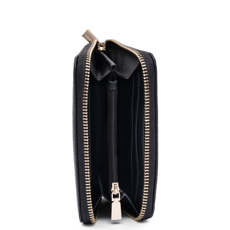 Guess Elegancki Zapinany Na Zamek Portfel Damski Czarny SWBG9735140-BLACK
