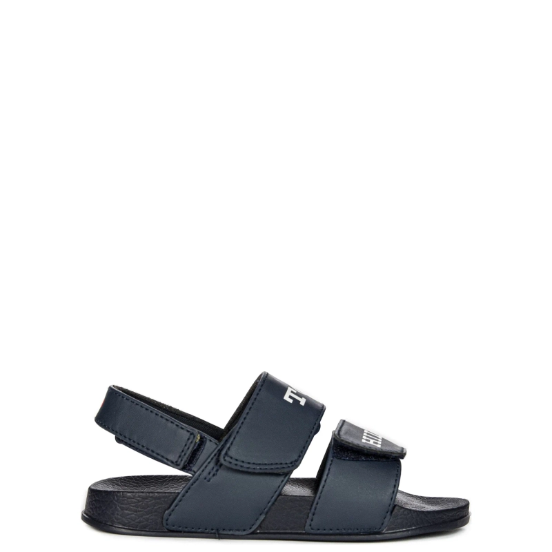 Tommy Hilfiger Sandały dziecięce chłopięce na rzepy Blue granatowe