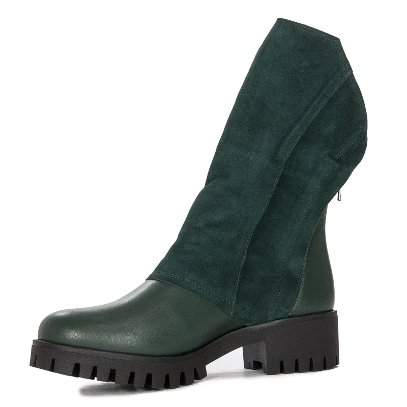 Visconi Women's high heels boots in natural leather green