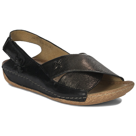Maciejka Black Leather Sandals