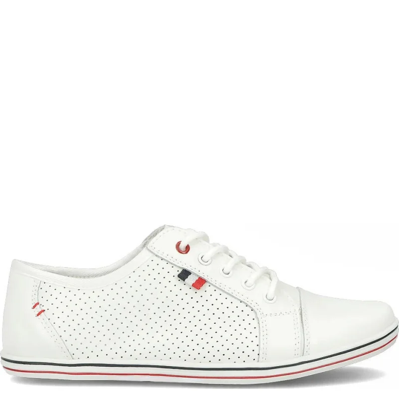 Filippo White Flat Shoes