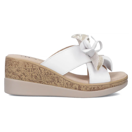 Filippo Klapki Damskie Białe