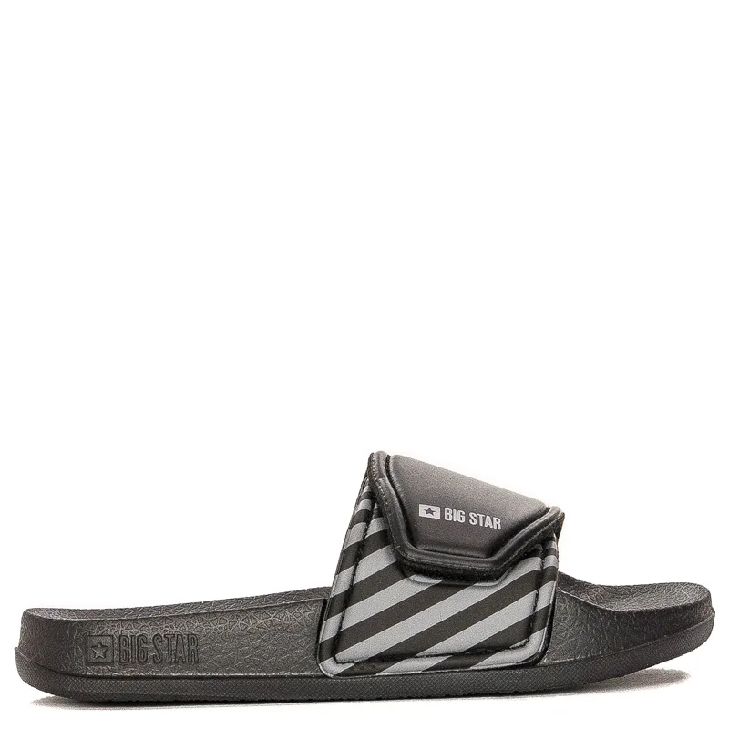 Big Star Black Velcro children's slippers