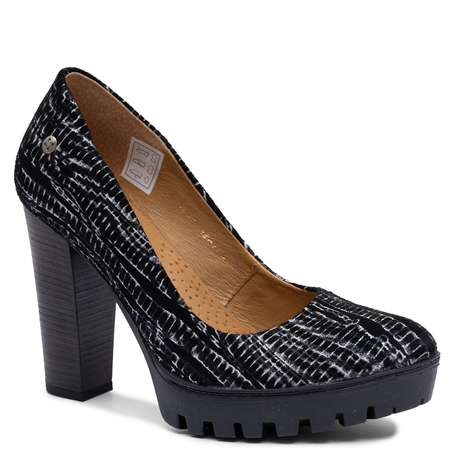 Maciejka Leather Elegant Heeled Pumps Black 2629W-11/00-1