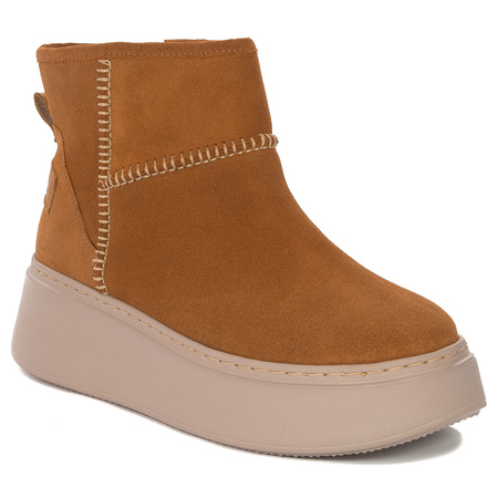 Maciejka Velour Snow Boots with Faux Shearling Lining Russet 06257-29/00-4