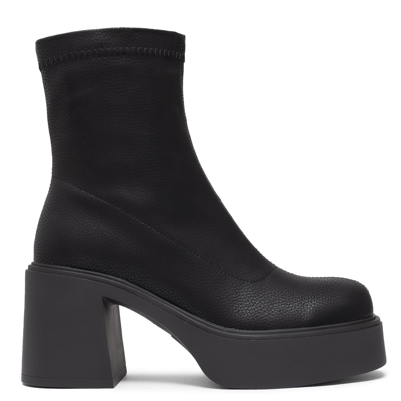 T. Sokolski Skórzane Botki Na Platformie Czarne HW-Z25-128-BLK