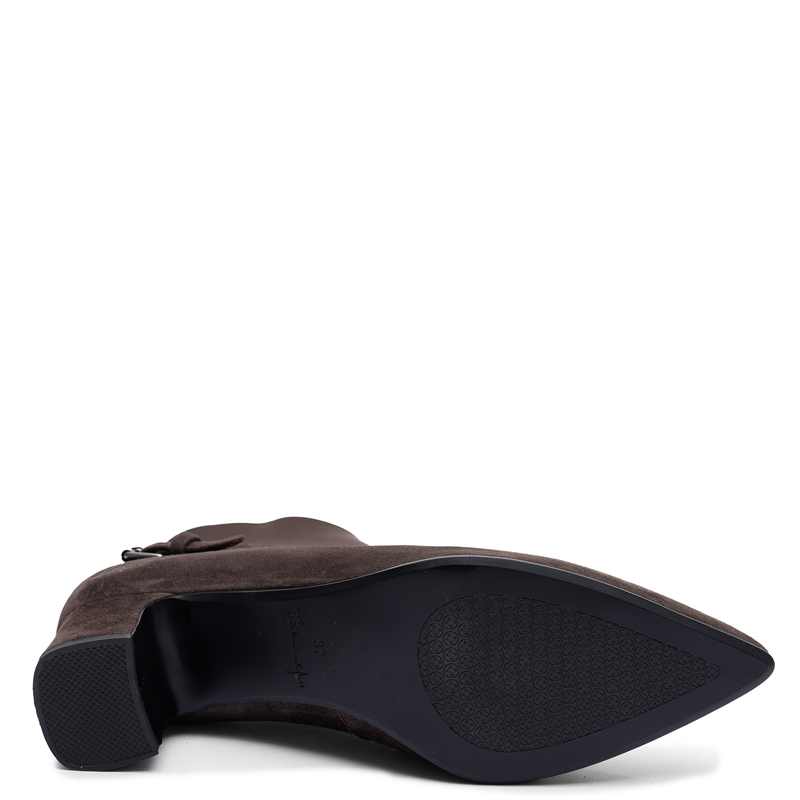 Maciejka Skórzane Botki Damskie Brązowe K7691-02/00-7