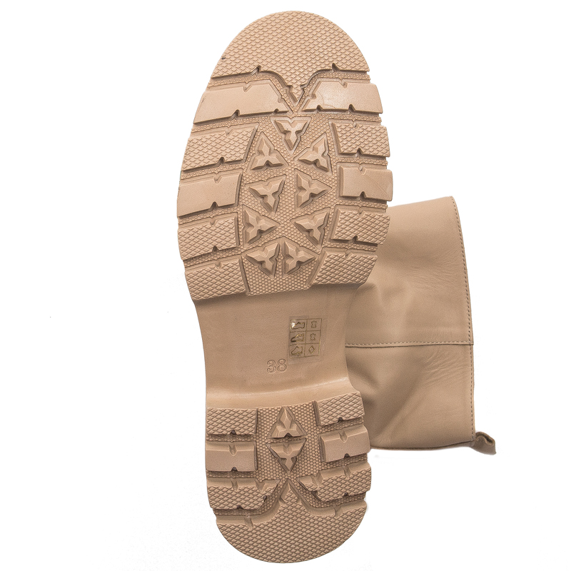 Boccato Women's warm leather boots kbej beige
