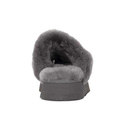 UGG Kapcie damskie na platformie Disquette Charcoal