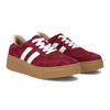 Filippo Women's Leather Platform Sneakers in Burgundy