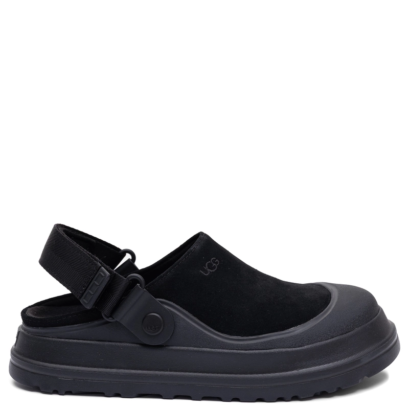 UGG Klapki Damskie Zamszowe na Platformie Clog Czarne 1180256-BLK