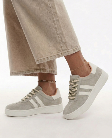 Filippo Leather Platform Sneakers Green DP7512-26-KH