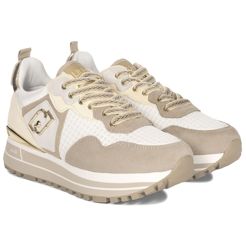 Liu Jo Sneakersy Damskie Na Platformie Beżowe Zółte